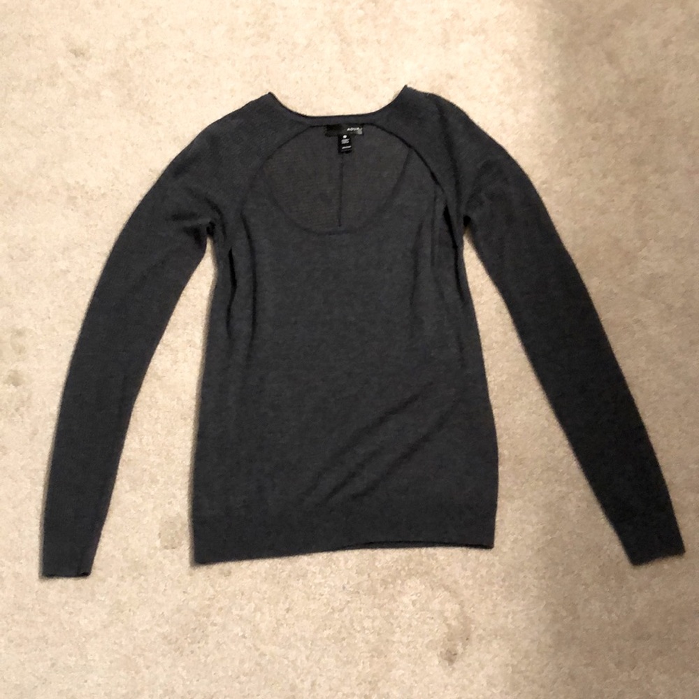 Gray Keyhole Sweater (Brand: Aqua)